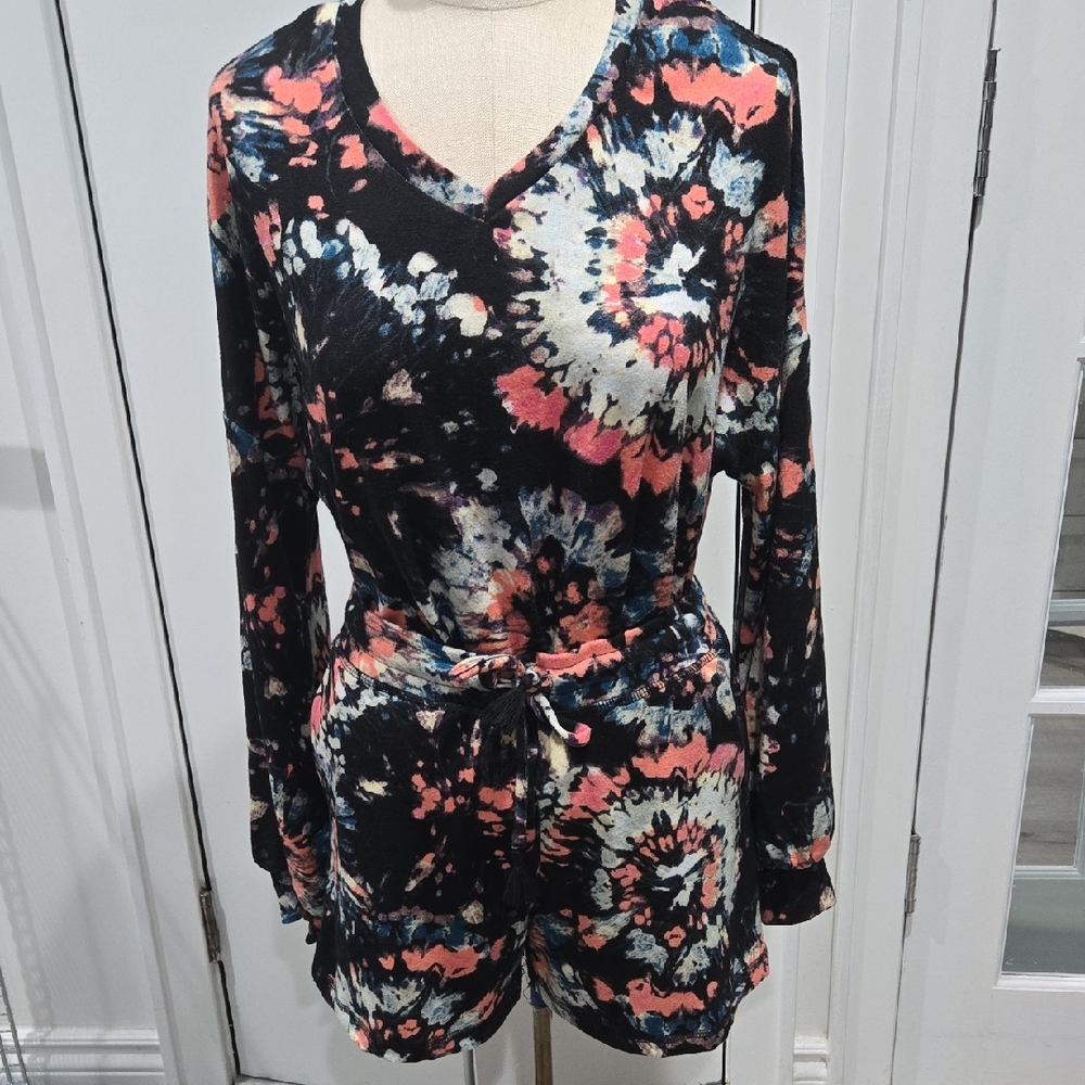 Women's Tie-Dye Pajama Loungewear Set